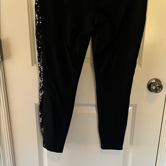SPANX Black Cropped Pants with Sequin Detail - Picture 5 of 6